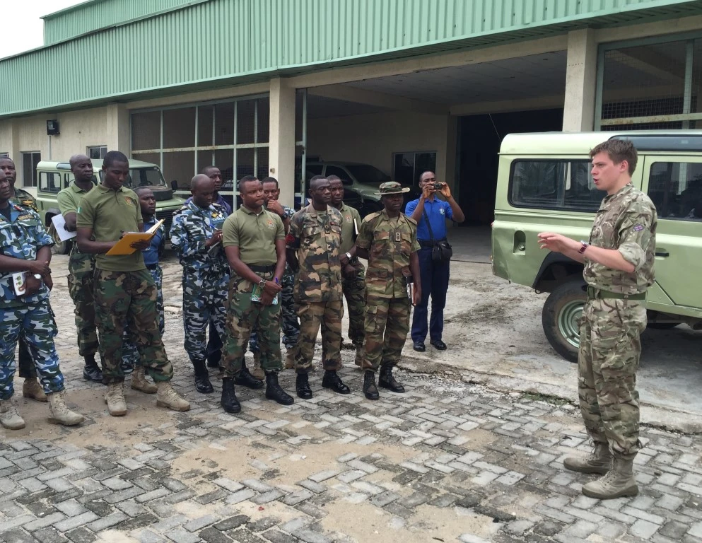 Ben briefing foreign military